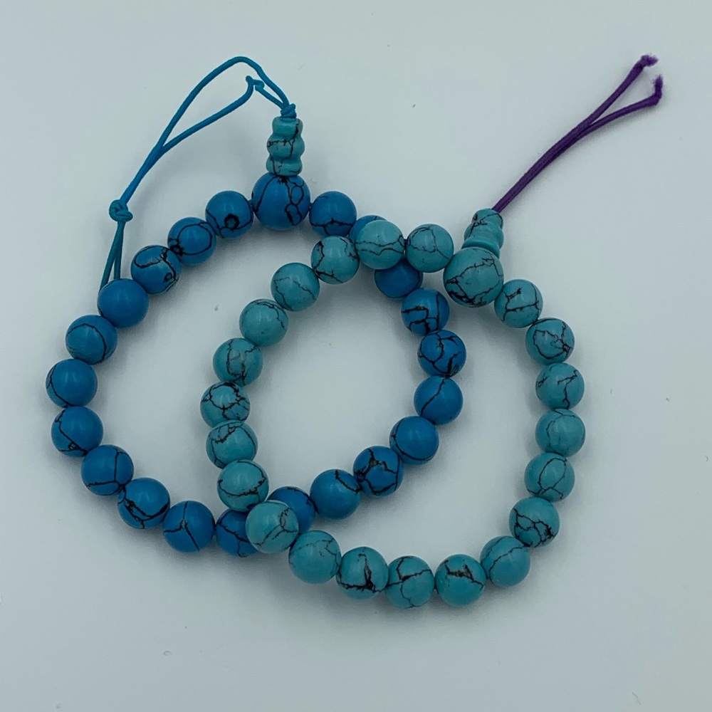 2 Faux Turquoise Bracelets